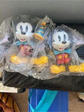 Disney Mickey Mouse Figure Pair - Red, Yellow, Blue